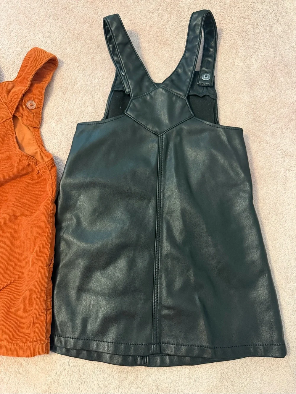 2T/4T Bundle Wonder Nation Corduroy & Faux Leather Overall Dresses